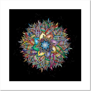 Multicolor artistic mandala Posters and Art